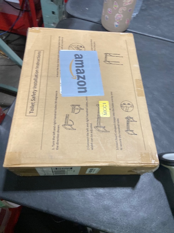 Photo 1 of Lianjindun Toilet Safety Rails, Adjustable Toilet Frame for Elderly, Seniors, Handicap & Disabled, Foldable Handicap Toilet Handles Fit Any Toilets (300 LB)