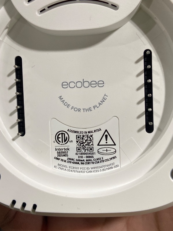 Photo 1 of ecobee Smart Thermostat Enhanced - Programmable Wifi Thermostat - Works with Siri, Alexa, Google Assistant - Energy Star Certified - Smart Home