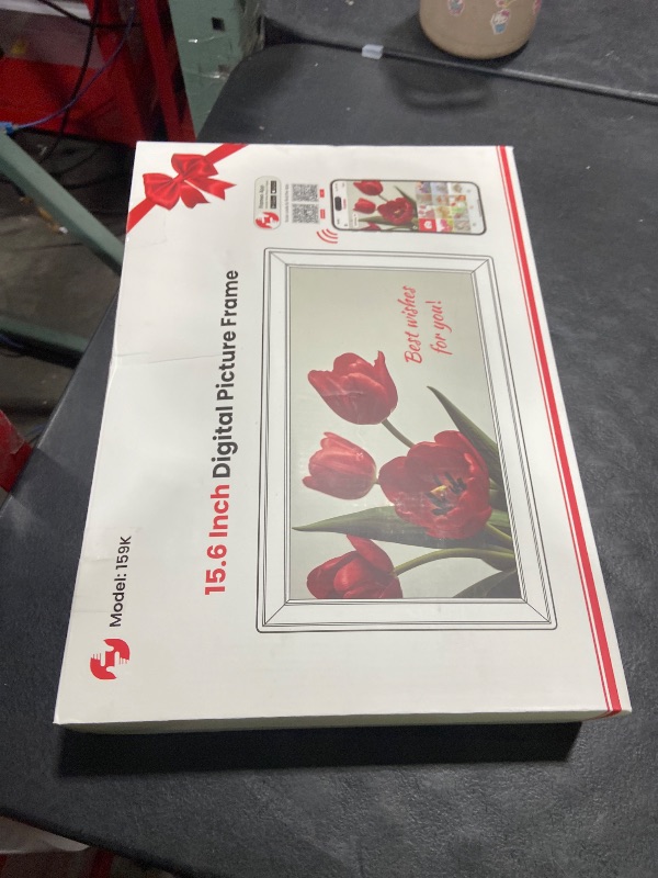 Photo 1 of BIGASUO Digital Picture Frame Frameo 15.6" WiFi Electronic Photo Frames Large with 64GB Memory 1920x1080 IPS FHD Touch Screen Share Moments Instantly Anywhere Photo Gifts for Parents and Grandparents