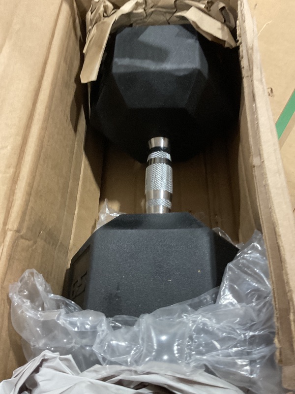 Photo 1 of CAP Barbell 65 LB Rubber Coated Hex Dumbbell Hand Weight -| Chrome Handle