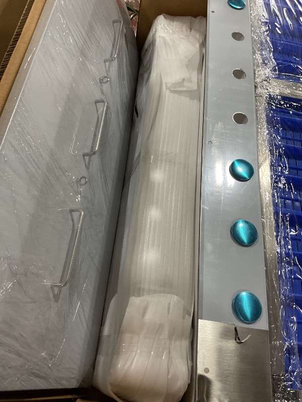 Photo 1 of POLIMO Dog Wash Station with Pet Dryer & LED, Professional Dog Bathing Station for Large, Medium & Small Dogs – with Window, Ramp, Drawer, Floor Grate, LED Display & Faucet (Right Ramp & Dryer, 50")