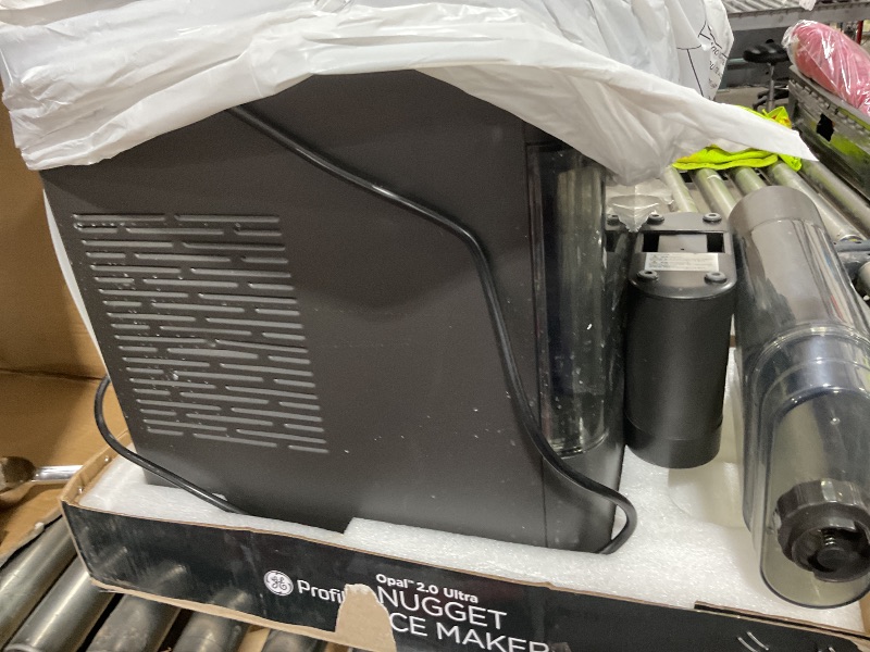 Photo 1 of GE Profile Opal 2.0 Ultra Nugget Ice Maker with Side Tank and Scale Inhibiting Filter, Scoop Included, 38 lbs in 24 Hours, Pellet Ice Machine with WiFi & Smart Connected, Black