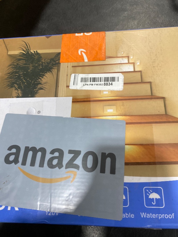 Photo 1 of Raxjov 12 Pack Motion Sensor LED Step Lights, 3 Color Stepless Dimmable 120V Hardwired Stair Lights Indoor Outdoor, 3000K/4000K/6000K 3.5W 150LM IP65 Waterproof Staircase Light, Aluminum, ETL, White