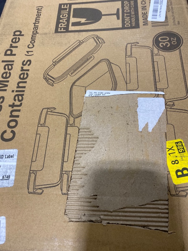 Photo 1 of [8-Pack,30 oz]Glass Meal Prep Containers,Glass Food Storage Containers,Airtight lunch Containers with Lids, Microwave, Oven, Freezer and Dishwasher