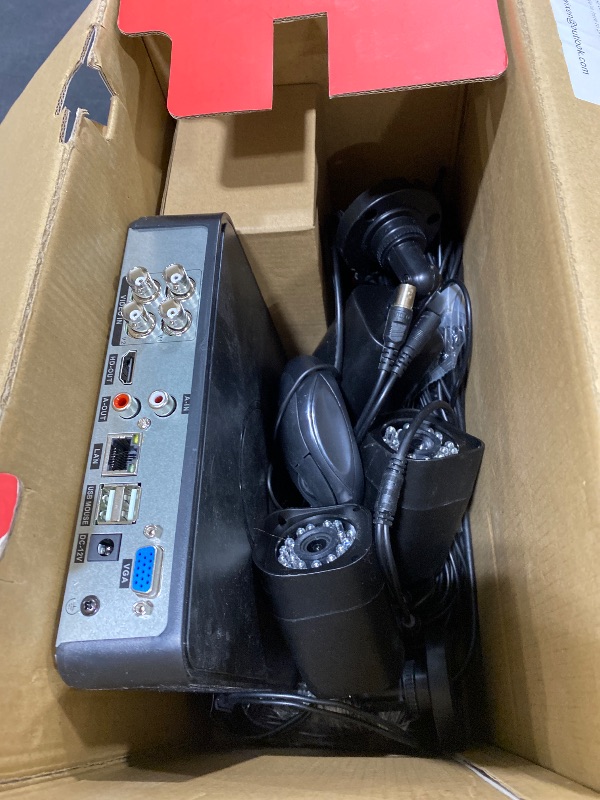 Photo 1 of 4CH 1080P Wired Security Camera System, AIWIXEN CCTV DVR with 512GB Hard Drive, 4 x Home Surveillance IP68 Waterproof Security Cameras with Human Vehicle Detection, Remote Access, 24-7 Recording