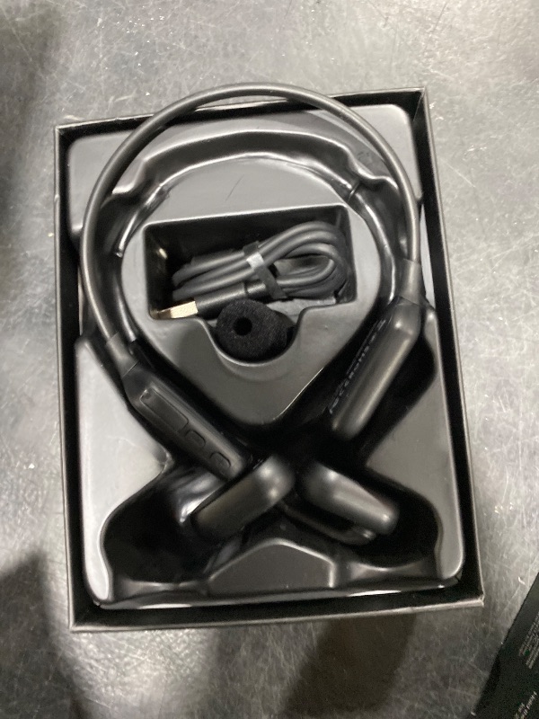 Photo 1 of Open Ear Headphones with Mic, 29g Bluetooth Headset, Sweat Resistant,12Hrs, Dual Connect, Wireless Bluetooth Headphones with Noise Cancelling Microphone & Mute, for Work, Workout, Driving, Call, Black