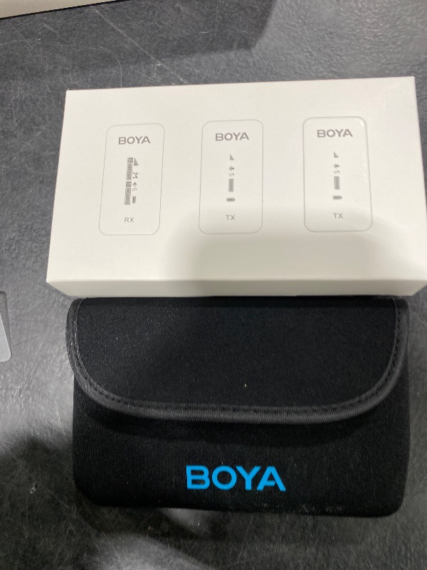 Photo 1 of BOYA BY-XM6-S2 Mini 2.4GHz Dual Channel Lavalier Microphone System for DSLR Cameras, iPhones, and Android Devices