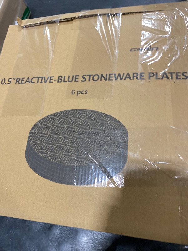 Photo 1 of 10.5” Stoneware Coupe Dinner Plates with Reactive Glaze Finish, Dishwasher Microwave Oven Safe, Ceramic and Round, Perfect for Salad, Dessert, Steak, Pasta (set of 6) (10.5" reactive glaze plates)
