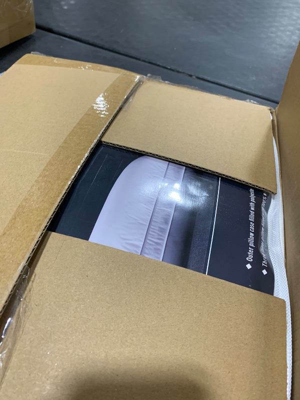 Photo 1 of Three Geese Adjustable Layer Goose Feather Pillow,Assemblable Bed Pillow,100% Soft Organic Cotton Cover,Good for Side and Back Stomach Sleeper, Queen Size,Packaging Include 1 Pillow