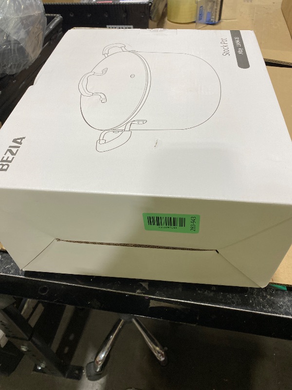 Photo 1 of 10 Quart Nonstick Stock Pots with Lid, BEZIA Ceramic Soup Pot with Lid, Induction Ready, Cooking Pots with Silicone Handle, Large Pot for Cooking, Compatible with All Cooktops, Dishwasher Safe