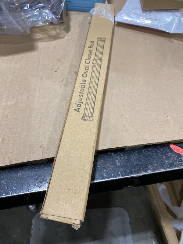 Photo 1 of 1 Pack Oval Closet Rod for Hanging Clothes Adjustable Closet Rods 16 to 30 Inch Heavy Duty Oval Closet Rod Expandable for Wardrobes(Black)