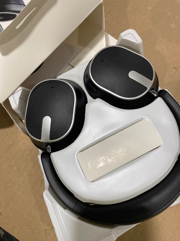 Photo 1 of MMWOWARTS Hybrid Active Noise Cancelling Bluetooth Headphones,Bluetooth 6.0 Over Ear Wireless Headphones with 60H Playtime, Hi-Res Audio, Deep Bass, Memory Foam Ear Cups for Home Office Travel Black