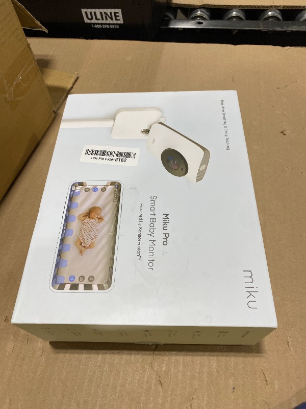 Photo 1 of Miku Pro Smart Baby Monitor with Camera, Track Live Breathing with No Wearable, Real-Time Alerts, Sleep Analytics, 1080p Wi-Fi Video, Night Vision, and 2-Way Audio, Wall Mount Included