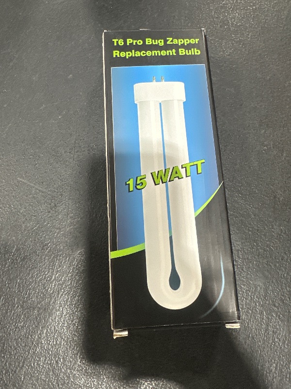 Photo 1 of GOOTOP Replacement Bulb for Zap T6 Pro, K15, T9,X3 Bug Zapper, 15W, 4-Pin Base, U-Tube Bulb Twin Tube Bulb