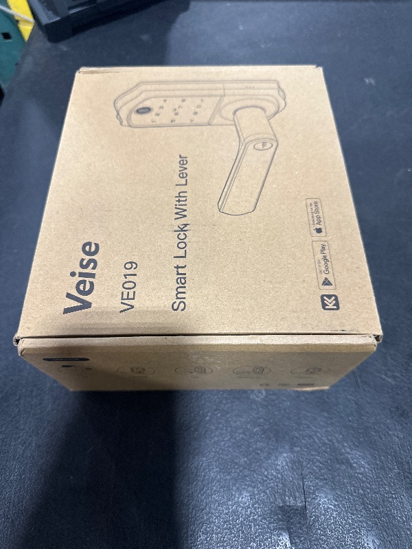 Photo 1 of Veise VE019 Fingerprint Smart Lever Lock - APP Control, Keypad Door Lock with Handle, Keyless Entry for Front Door and Bedroom, Electronic Digital Knob, Remote Grant, IP55 Weatherproof, Satin Nickel