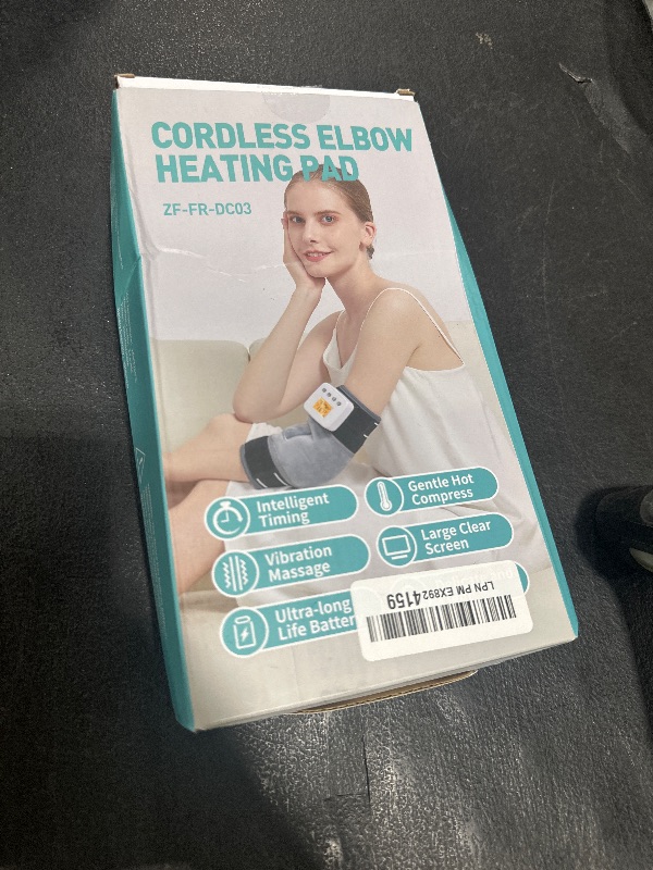 Photo 1 of Cordless Elbow Massager with Heat, 3000mAh Arm Heating Pad with Vibrating Massage for Tendonitis & Tennis Elbow Pain Relief, USB Rechargeable Heated Elbow Brace Wrap with Auto Shut Off