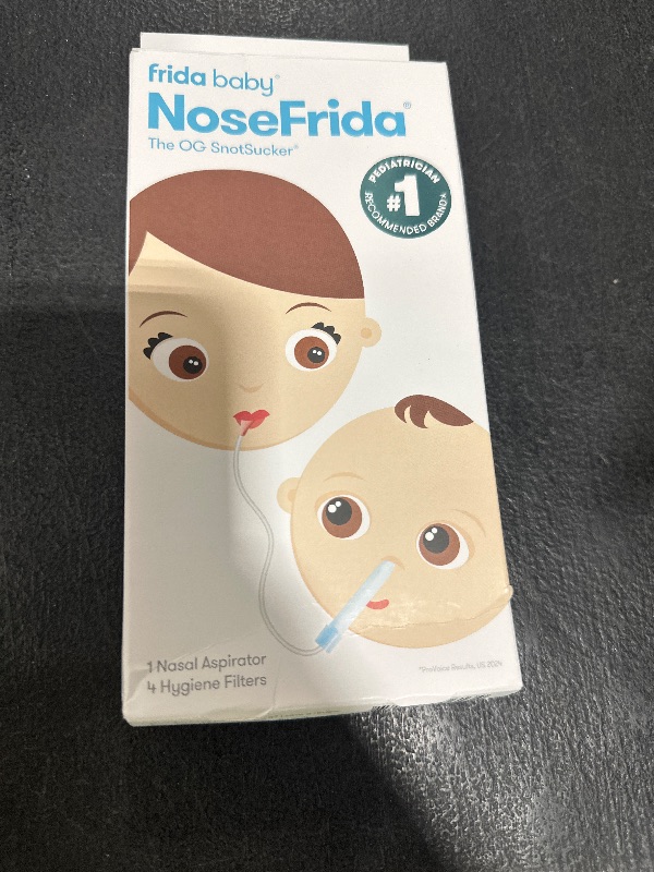 Photo 1 of Frida Baby NoseFrida SnotSucker for Baby, Nasal Aspirator for Baby, Nose Sucker Baby Nasal Aspirator & 4 Hygiene Filters to Help Baby Breathe Easy