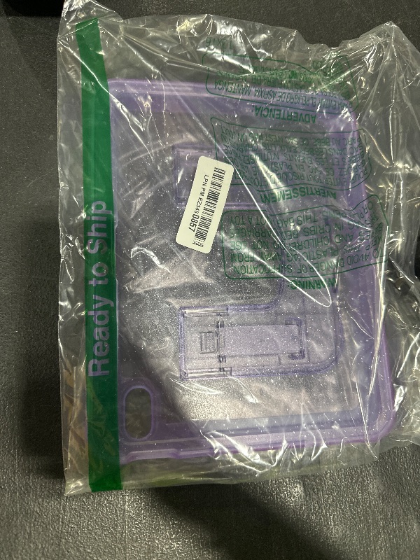 Photo 1 of CCMAO Case for iPad (A16) 11th 11" 2025, iPad 10th 2022 with Pencil Holder & Kickstand, Shockproof Protective Slim Thin iPad Case with Glitter Transparent Back Cover for Kids Women, Purple Glitter