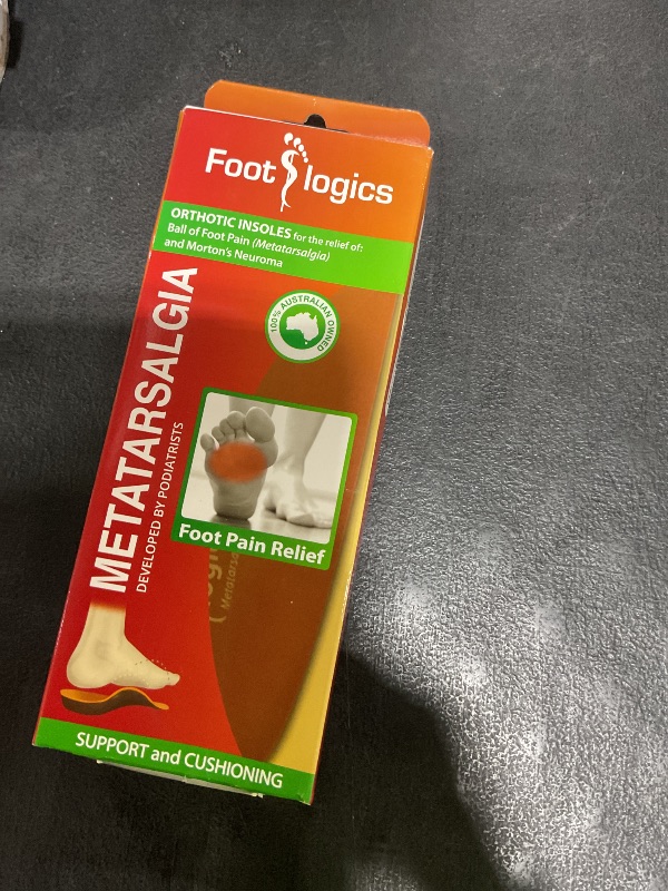 Photo 1 of Footlogics 3/4 Length Orthotic Shoe Insoles with Built-in Raise for Ball of Foot Pain, Morton’s Neuroma, Flat Feet - Metatarsalgia (XL (Men's 12-14))