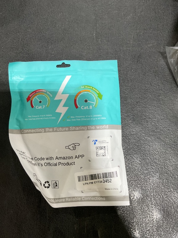 Photo 1 of Vabogu Cat 8 Ethernet Cable, 5ft Heavy Duty High Speed Internet Network Cable, 26AWG, 2000MHz 40Gbps with Gold Plated RJ45 Connectors, Shielded for Indoor & Outdoor Use
