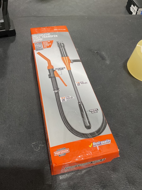 Photo 1 of Kiweoci Electric Fuel Transfer Pump Powered, 3GPM Portable Fluid Transfer Siphon Pump with Oil Pipeline, Battery Gas Pumps with Adjustable Flow Control Nozzle for Car Gas Can/Gasoline/Water/Oil
