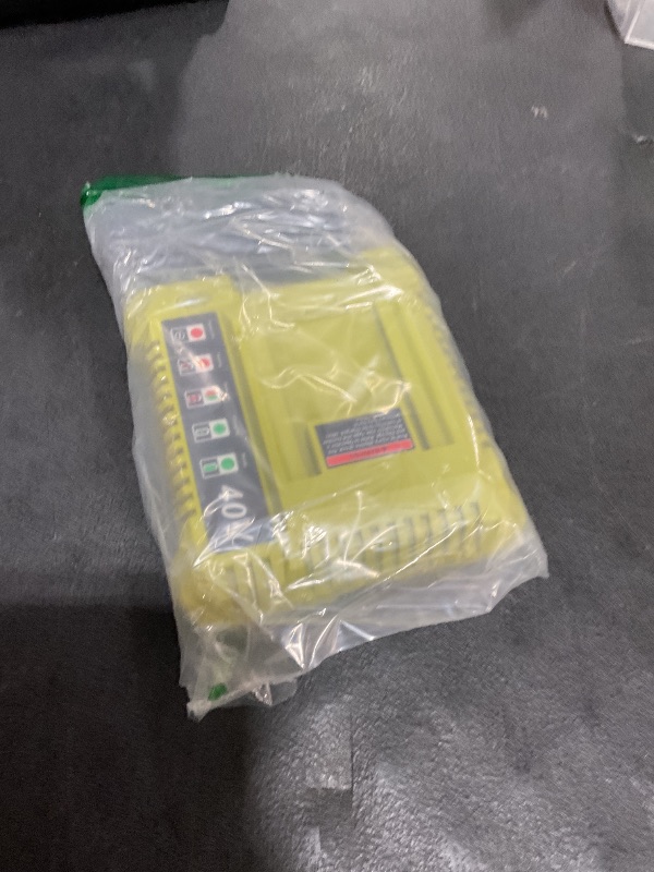 Photo 1 of 40V Fast Charger Compatible with Ryobi 40V Battery OP4040 OP4050 OP4060 OP4075 OP40261 OP40601 OP40602 OP40401 OP40301 OP40204 OP40201 OP4015 Compatible with Ryobi 40 Volt Battery Charger OP401 OP406A