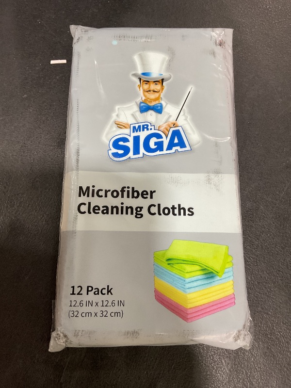 Photo 1 of MR.SIGA Microfiber Cleaning Cloth,Pack of 12,Size:12.6" x 12.6"