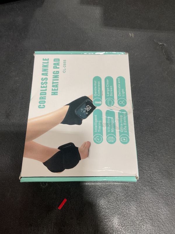 Photo 1 of ROHVEMJ 2-Pack Ankle Heating Pads with Massage – Heated Wraps for Foot & Ankle, 3 Heat & Vibration Settings, Auto Shut-Off, Cord-Free Use for Daily Comfort & Active