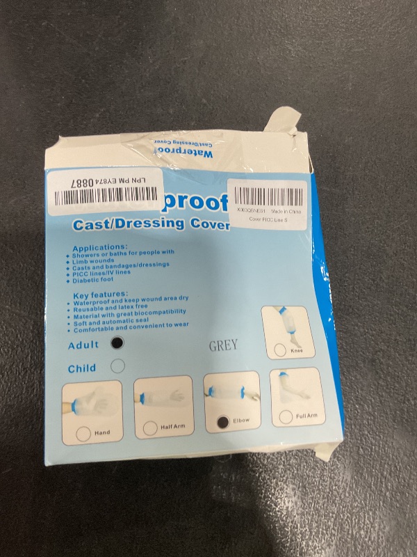 Photo 1 of PICC Line Shower Cover, PICC Line Covers for Upper Arm Waterproof IV & PICC Line Sleeve Protector, Waterproof Cast Cover for Elbow Adult Shower Sleeve for PICC Line, Reusable