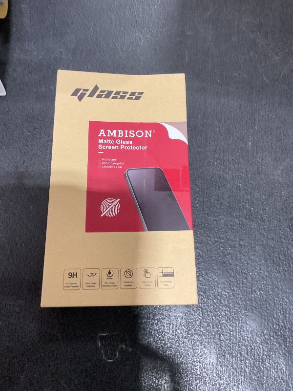 Photo 1 of [2 Pack] Ambison Matte Glass Screen Protector Designed for iPhone 16e/iPhone 14/iPhone 13/13 Pro, Install Frame/Bubble Free/Anti-Glare&Fingerprint, 9H Tempered Glass Clear for iPhone 16e/14/13 Pro 6.1inch