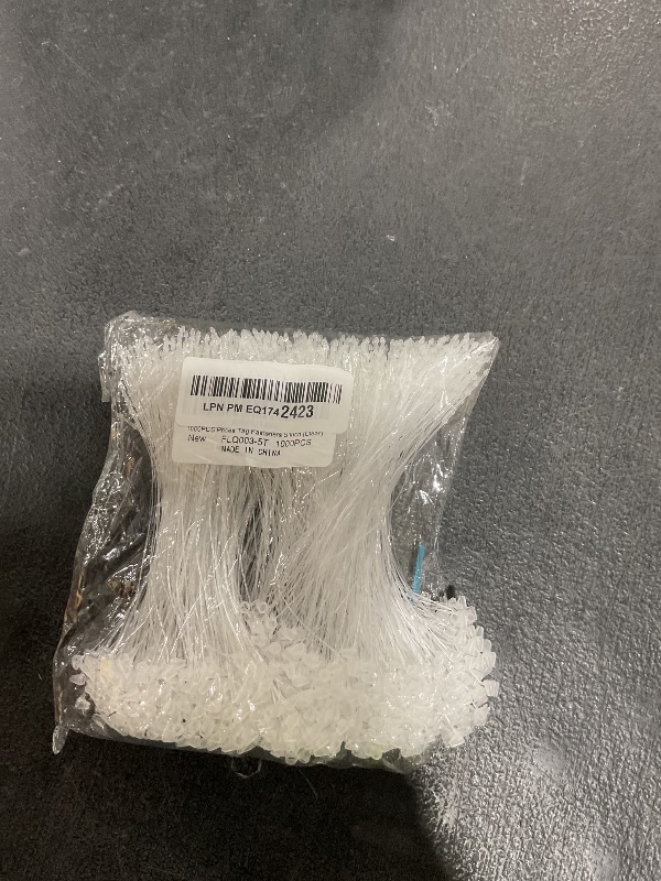 Photo 1 of 1000Pcs Hang Prices Tag Fasteners, 5 Inch Snap Lock Pins Plastic Tags for Clothing Mark Shoe Bag Jewelry Security Loop Fasteners Retail Store Supplies (Clear)
