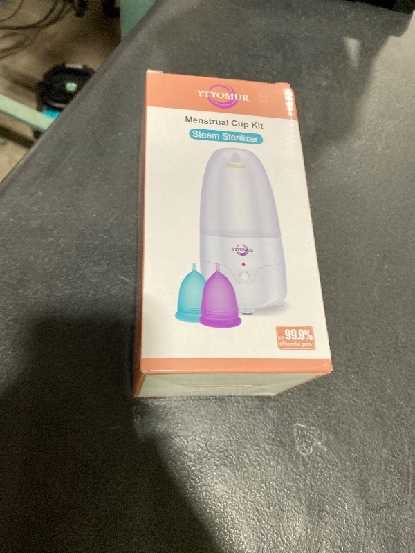 Photo 1 of YTYOMUR Menstrual Cup Steamer Sterilizer with 2 Reusable Menstrual Cups, Period Cups Cleaner Wash Kit