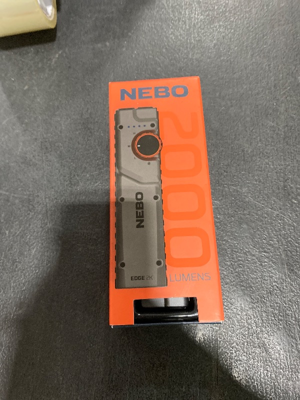 Photo 1 of NEBO Edge 2K Pocket Light | 2000 Lumens, 5 Light Modes, Tactical LED Flashlight with Powerful Defensive Strobe, Rechargeable Design for EDC, Water & Impact Resistant, Includes USB Charging Cable