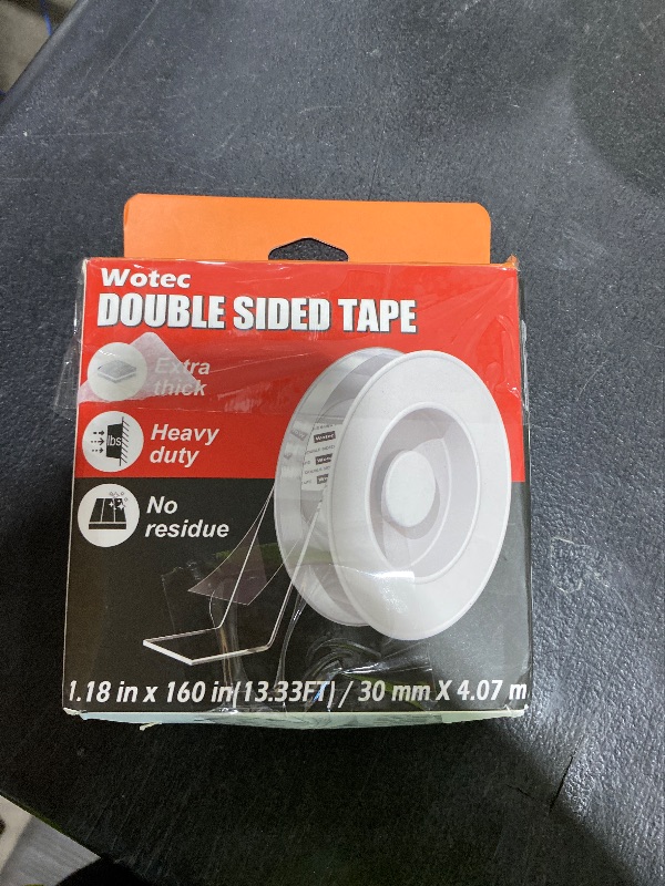 Photo 1 of Extra Large Double Sided Tape Heavy Duty Removable 1.18 Inch x 160 Inch, Clear & Tough Nano Tape, Multipurpose Mounting Tape Picture Hanging Strips Adhesive for Poster Carpet