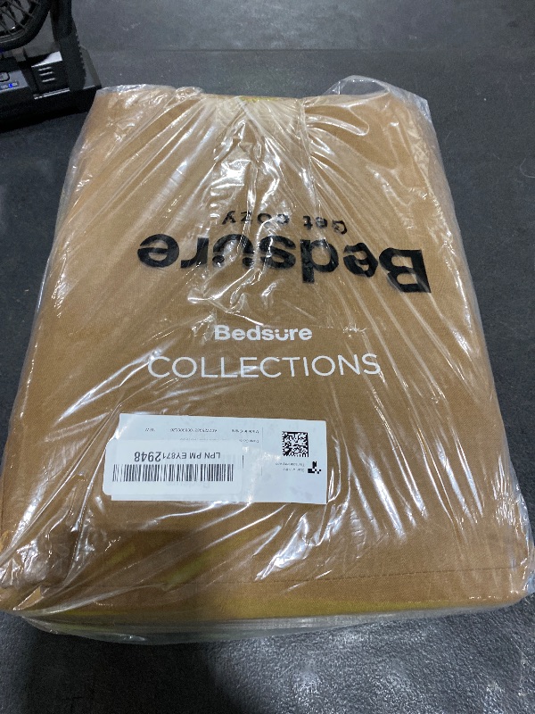 Photo 1 of Bedsure Cotton Duvet Cover King - 100% Cotton Waffle Weave Brown Duvet Cover King Size, GentleSoft™ and Breathable Bedding Set for All Season, 3 Pieces, 104"x90"