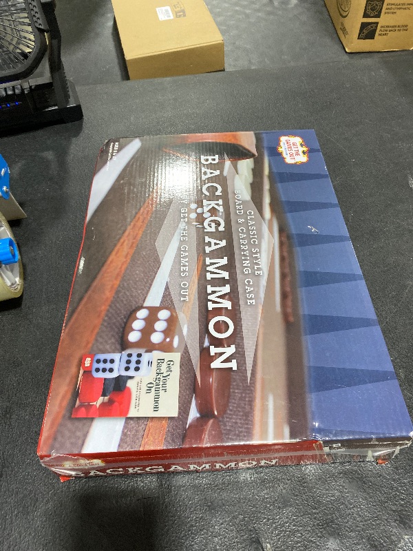 Photo 1 of Get The Games Out Top Backgammon Set - Classic Board Game Case - 2 Players - Best Strategy & Tip Guide - Available in Small, Medium and Large Sizes (Brown, Medium)