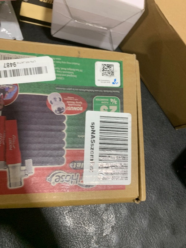 Photo 1 of Pocket Hose Silver Bullet 2.0 Expandable Garden Hose 25-FT with Turbo Shot Nozzle, AS-SEEN-ON-TV, Lead-Free, Solid Aluminum Connectors, Easy On/Off Valve, Kink-Free, Leak-Proof
