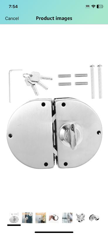 Photo 1 of Lock for Sliding Glass Door Patio Door Handle Roller Lock Stainless Steel Easy Install