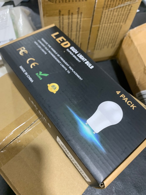 Photo 1 of hansang A19 LED Bulb Gu24 Light Bulb Base,9W (100W Equivalent),900 Lumens,5000K Daylight,220 Degree Beam Angle,Gu24 Twist Base,for CFL Upgrade,Non-Dimmable 4 Pack