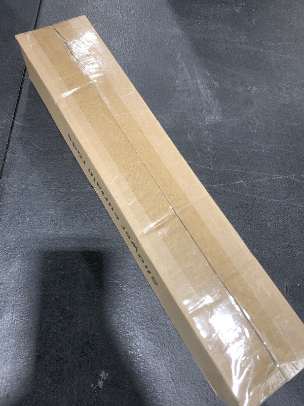 Photo 1 of Thestoa Shower Curtain Rod Adjustable 43-78 inch, 1"Diameter Spring Tension Curtain Rod No Drill, Anti-Rust Non-Slip Shower Rod, Black Shower Curtain Rod for Bathroom Tension