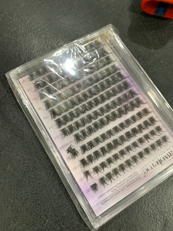 Photo 1 of Pawotence Lash Clusters Wispy Cluster Eyelash Extensions 10-18mm Individual Lashes DIY Cluster Lashes Extension Soft Comfortable Eyelash Clusters with Thin Band