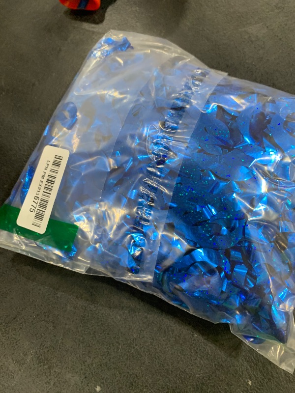 Photo 1 of Blue Backdrop Wavy Tinsel Foil Fringe Curtains for Parties Sparkle Metallic Wavy Blue Birthday Decorations for Streamers Party Decorations Photo Booth Props Birthday Ocean Party Decor Supplies