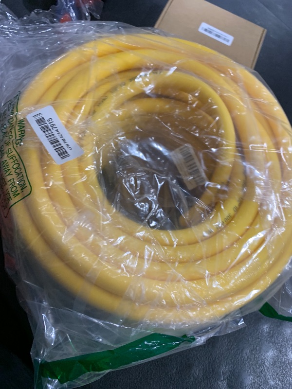Photo 1 of 1/2 Inch x 100ft. Hybrid Air Hose with 1/2 in. MNPT Ends and Bend Restrictors, 3PCS 1/2” Air Coupler and Plug Kit, Air Compressor Hose Fittings and Accessories