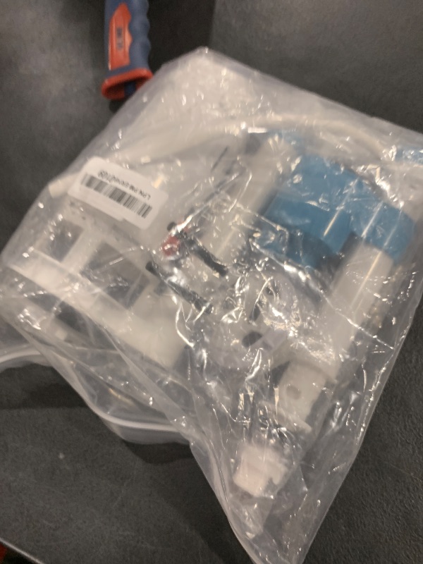 Photo 1 of T Tulead Toilet Dual Flush Valve, Fill Valve, Push Button, Fit One Piece Toilet Repair Kit, Drain Outlet Dia 2.5", Fill Thread Dia 1/2", Push Button Thread Dia 2.24"(Not for 2-Piece Toilet)