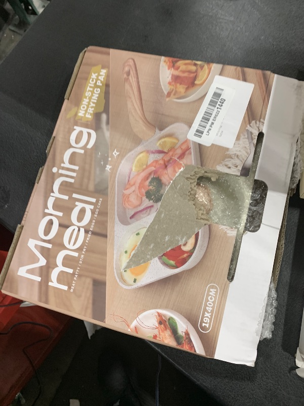 Photo 1 of MIUGO Egg Frying Pan, 3 Section Omelette Pan with Nonstick Coating, Aluminium Alloy, Suitable for Gas and Induction Stove