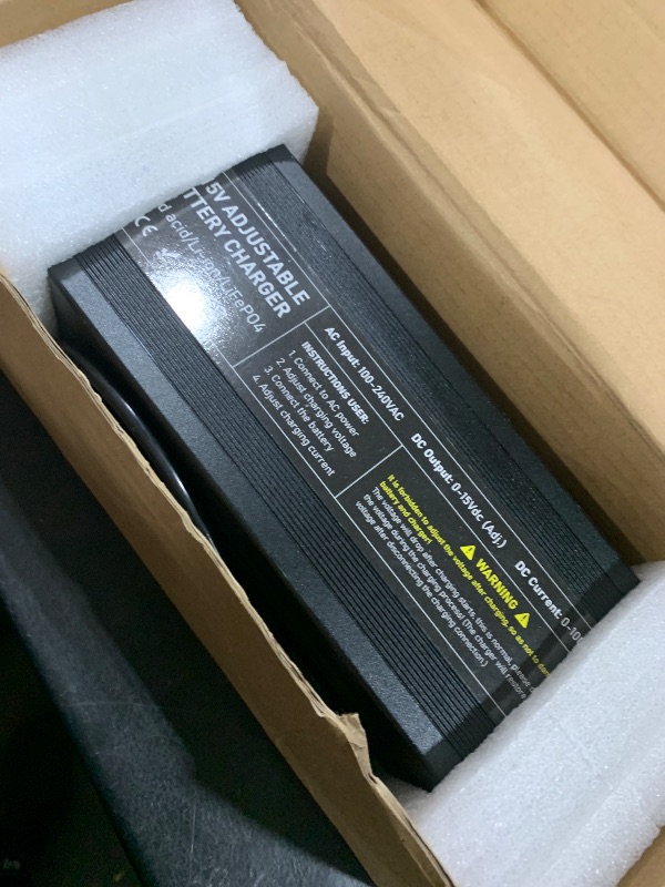 Photo 1 of Capacity.Li 14.6V LiFePO4 Battery Charger, 12.8V High Power Charger Adjustable Voltage 0-15V & Current 0-100A, Smart Fast Battery Charger for Cars,Golf Carts,UAV,Fishing Boat and Deep Cycle Batteries
