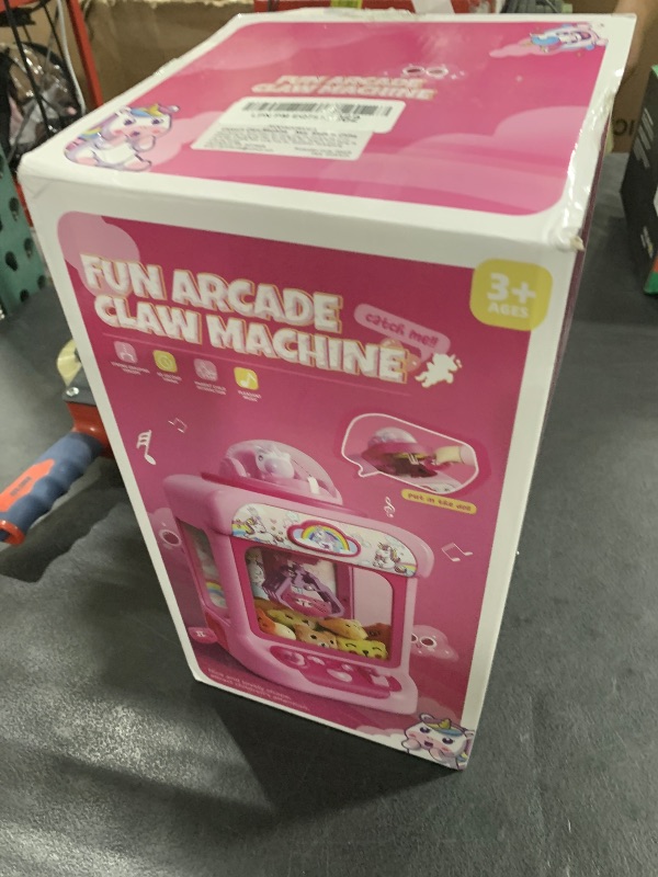 Photo 1 of Claw Machine for Kids, Mini Vending Machine Girls Unicorn Toys, Candy Grabber Prize Dispenser with Sound & 20 Mini Plush Toys, Electronic Arcade Game Indoor Toy for Home Party Birthday Gifts