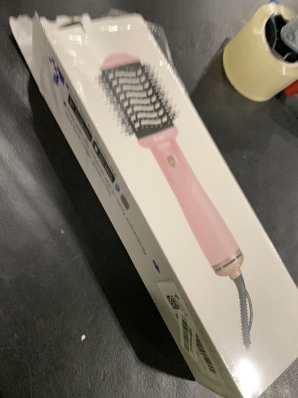 Photo 1 of Hair Dryer Brush Blow Dryer in One, 4 in 1 Hair Dryer and Styler Volumizer with Oval Barrel, Professional Salon Hot Air Brush for All Hair Types, Bright Pink
