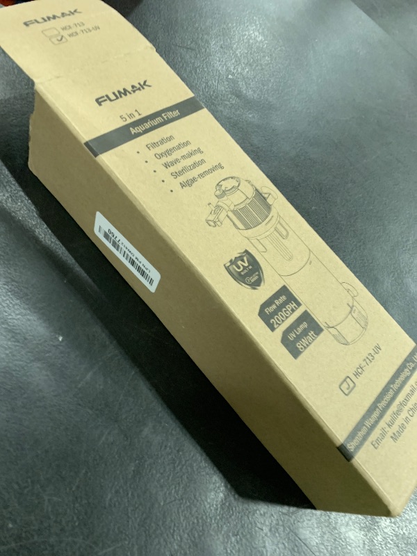 Photo 1 of FUMAK U - V Aquarium Filter for Green Water, Fish Tank Filter Pump with Timer, Dual Mode(Aeration/Rainfall) Fish Filter Turtle Tank Filter for 40-120 Gallon Tanks, Flow Rate & Direction Adjustable