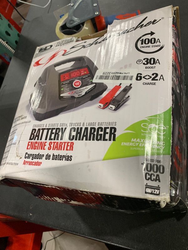 Photo 1 of Schumacher Electric 6A Car Battery Charger and 100A Engine Starter, 5-in-1 Solution, Maintainer, 30A Boost, for 6V/12V Power Sport, Automotive, and Marine Batteries, SC1281